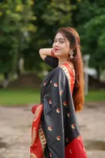 Soft Silk Katan Saree with Jacquard Border and Blouse Piece