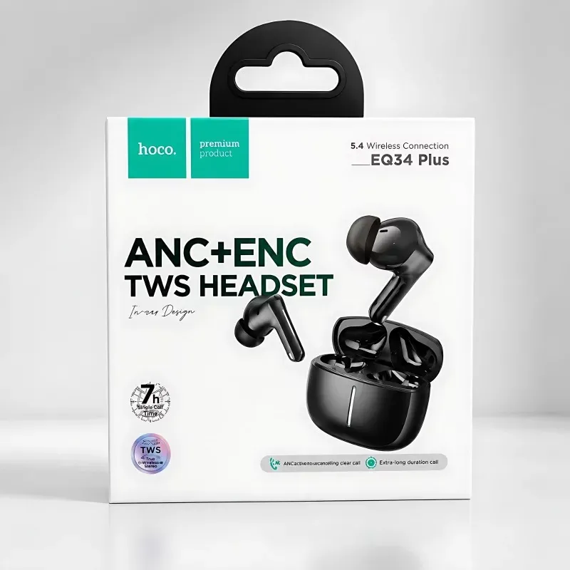 Hoco EQ34 Plus True Wireless ANC + ENC Bluetooth Earbuds