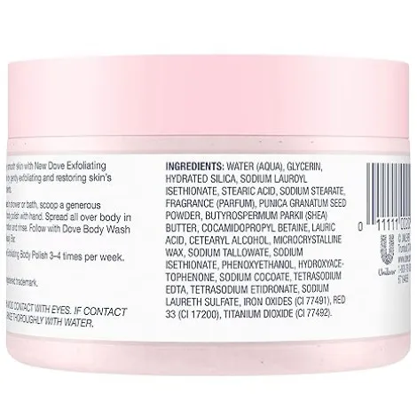 Dove Pomegranate Seeds & Shea Butter Scent Exfoliating Body Scrub 225ml (Slovakia)