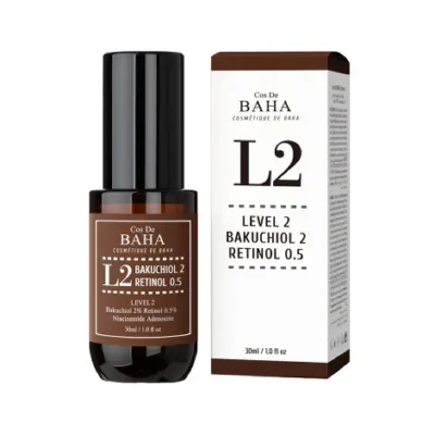 Cos De BAHA Level-2 Bakuchiol-2, Retinol-0.5 Serum (L2) 30ml (Korea)