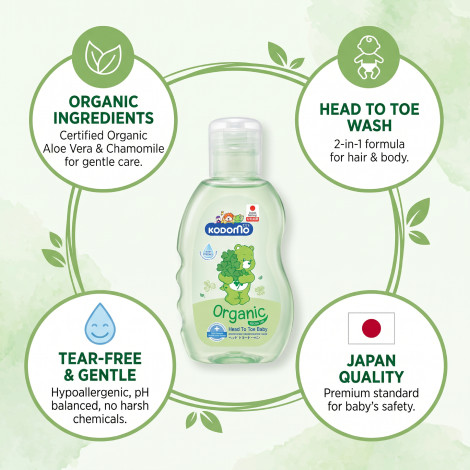 Kodomo Baby Organic Head To Toe 100ml (Thailand)