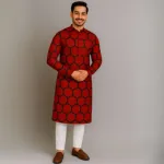 Men's Micro Fabric Panjabi with Colour-Matched Buttons