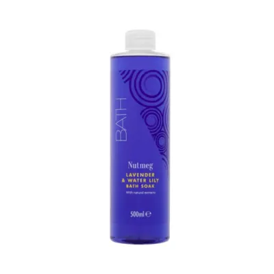 Nutmeg Lavender & Water Lily Bath Soak 500ml (UK)