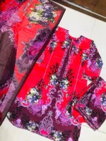 Women's Digital Print Three Piece, Sizes M to XL, 4 Colours