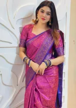 Lightweight Kanjivaram Silk Saree with Running Blouse, 6 Colours
