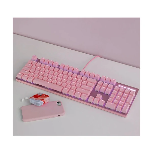 Rapoo V500PRO Backlit Wired Pink Mechanical Gaming Keyboard