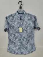 Men's Half Sleeve Print Shirt in Pure Cotton, Slim Fit, 6 Colours