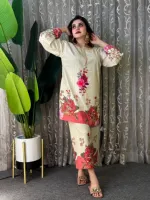 Dubai Silk Digital Print Two Piece, 3 Colours, Sizes 36 to 46