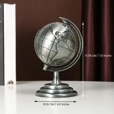 World Map 3D Rotating Glove Decoration Gift-Silver  & Eiffel Tower Metal Showpiece Decoration Gift