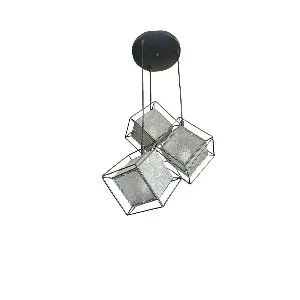 Qulik Modern Luminous Cubix Black Hanging Lights (QL-8OO1-3)