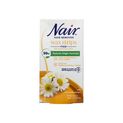 Nair Hair Remover Wax Strips For Face 12 Wax Strips (Spain)