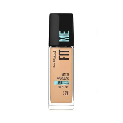 Maybelline Fit Me Matte Poreless 16H Oil Control Foundation- 220 (India)