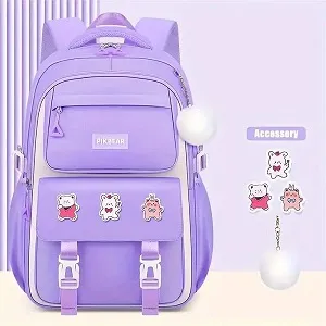 Kids Backpack Children School Bags Waterproof Primary Schoolbag Book Bag (Purple)