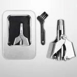 Premium Stainless Steel Manual Nose Hair Trimmer – Painless, Battery-Free, Washable & Portable Ear & Nose Grooming Clipper Tool for Men & Women