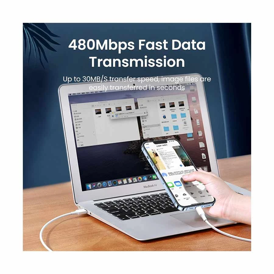 UGREEN US155 20728 USB-A to Lightning 1 Meter White Data Cable