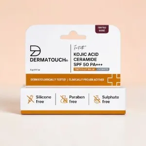 Dermatouch Kojic Acid Ceramide Spf 50 Pa+++ Tinted Lip Balm 5g - Tinted Wine (India)