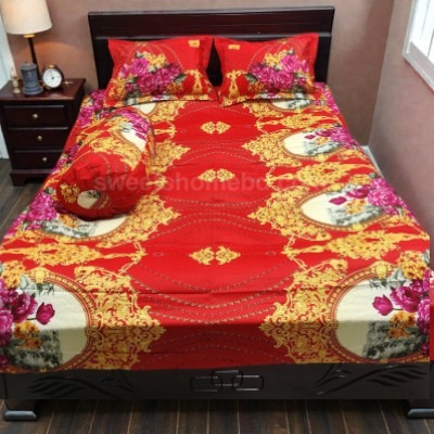 Twill Cotton Bed Sheet Set with Bolster Cover, 2 Colours