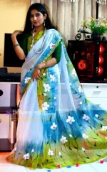 Hand Painted Half Silk Saree for Women of All Ages