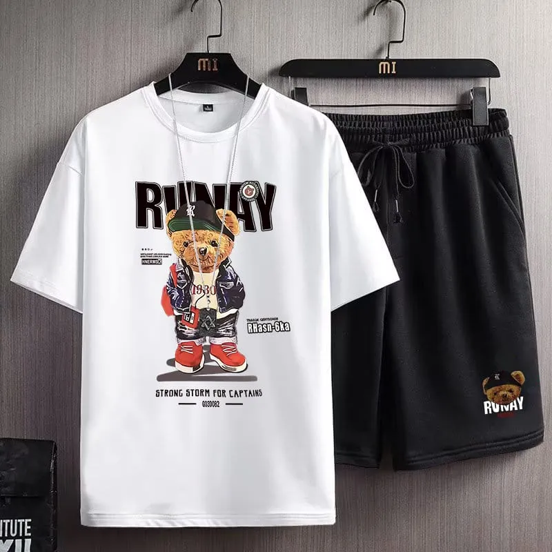 Men's Mesh Fabric Half Pant and T-Shirt Set, 160 GSM, 6 Colours