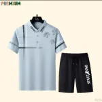 Men's Pure Cotton Polo Shirt and Half Pant Combo, 200 GSM