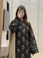 Digital Print Three Piece with 28-29 Inch Kameez, Pant and Orna