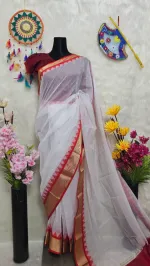 Half Silk Saree, 12 Haath, Without Blouse Piece, 3 Colours