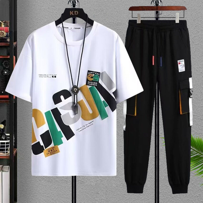Men's Jersey Half Sleeve T-Shirt and Trouser Combo, 5 Colours