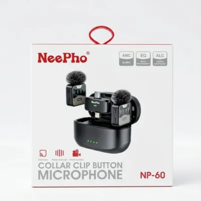 NeePho NP-60 Wireless Clip-On Lavalier Microphone for Type-C & iPhone
