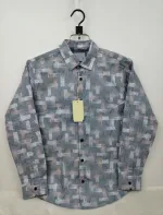 Men's Full Sleeve Check and Print Shirt, Pure Cotton, Sizes M to XL