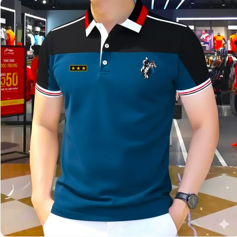 Men's Casual PK Cotton Polo Shirt, Sizes M and XL, 3 Colours
