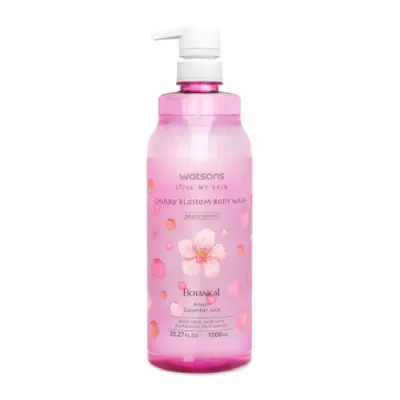 Watsons Botanical Brightening Cherry Blossom Body Wash 1000ml (Taiwan)