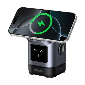 Ugreen Uno W709 20W Qi2 2-in-1 Grey Magnetic Wireless Charger
