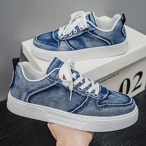 Casual Versatile Canvas Shoes Denim Trendy Stitching