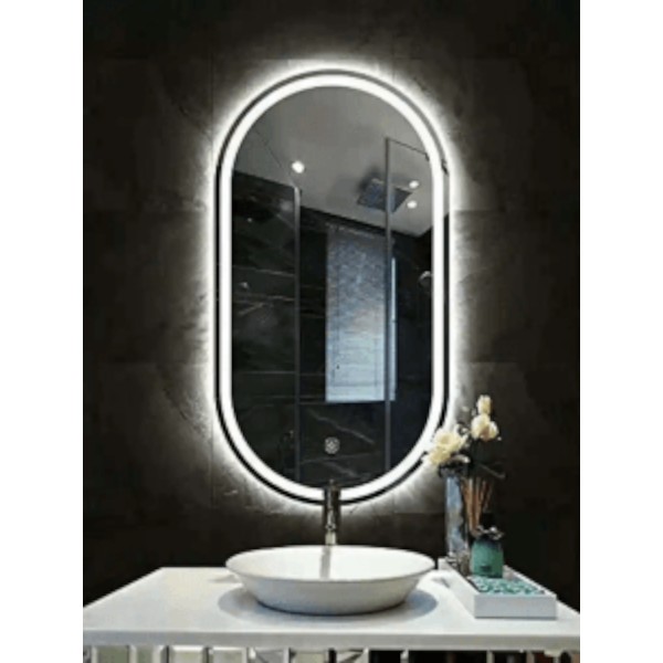 LED Touch Mirror Oval | High intensity LED Mirror(18x30 Inch)