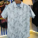 Pure Cotton Half Sleeve Print Shirt for Men's