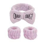 Women's Coral Fleece Bow Headband for Face Washing, 5 Colours
