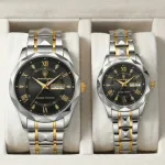 Poedagar Luxury Couple Watch (Water Resistant)