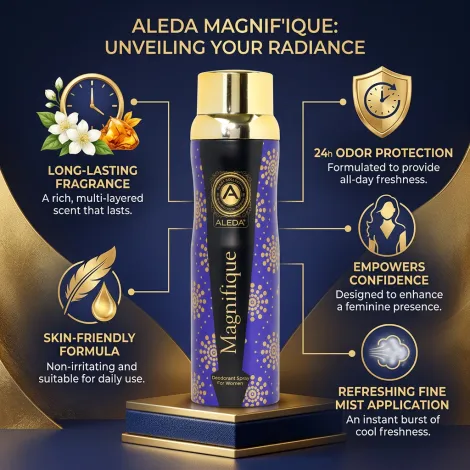 Aleda Magnifique Deodorant Spray For Women 200ml (Turkey)
