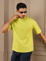 Men's Solid Drop Shoulder T-Shirt, Pure Cotton 160 GSM