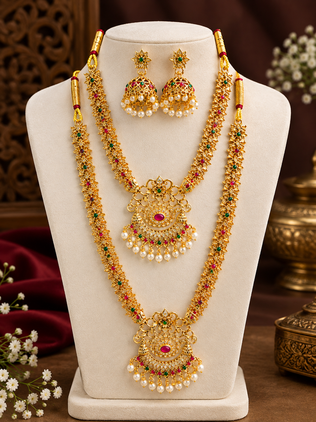 Elegant Gold-Plated Bridal Jewellery Set