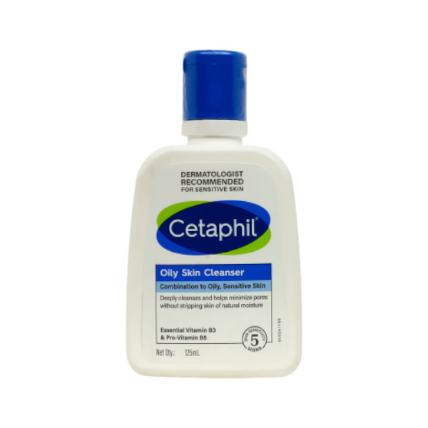 Cetaphil Oily Skin Cleanser Combination to Oily, Sensitive Skin 125ml (India)