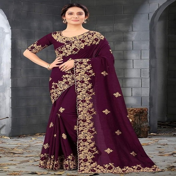 Indian Georgette Saree with Blouse Piece