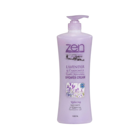 Zen Gargen Lavender & Chamomile Deep Moisturising Relaxing Shower Cream 1000ml (Malaysia)