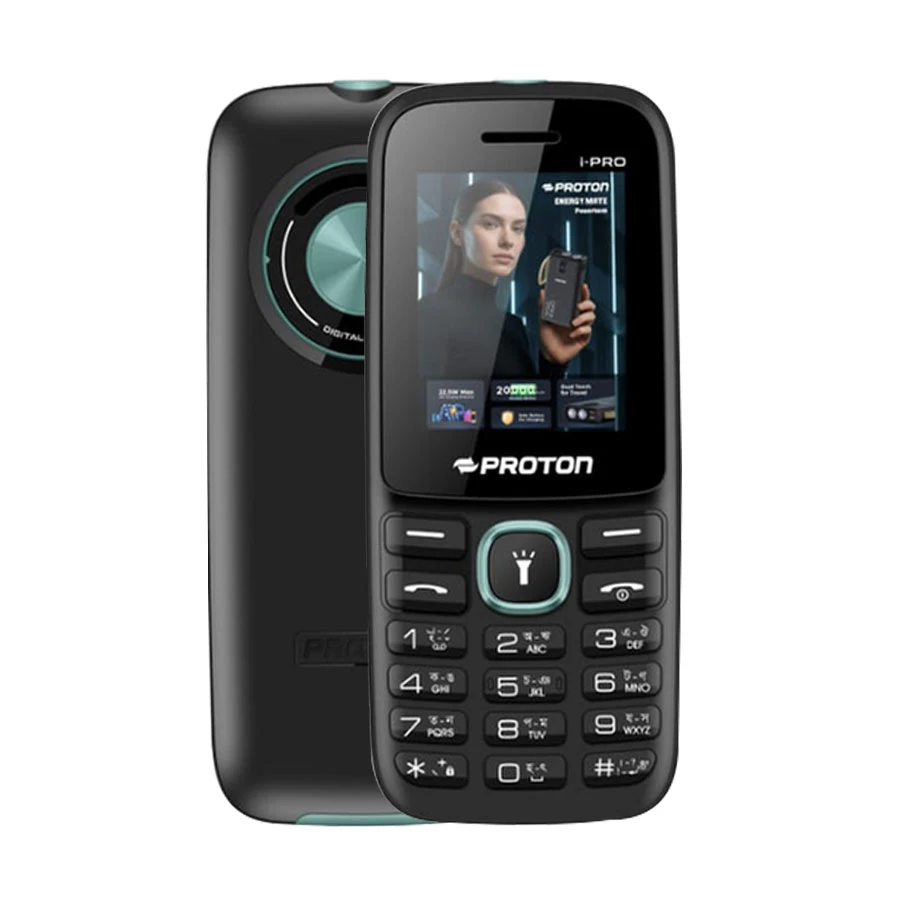 Proton i-Pro Olive-Black Feature Phone (Dual Sim)