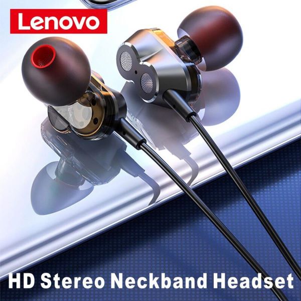 Lenovo HE08 Dual Dynamic Bluetooth Earphone