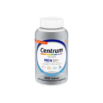 Centrum Silver Men 50 Plus Complete Multivitamin Multimineral Supplement 200 Tablets (Canada)