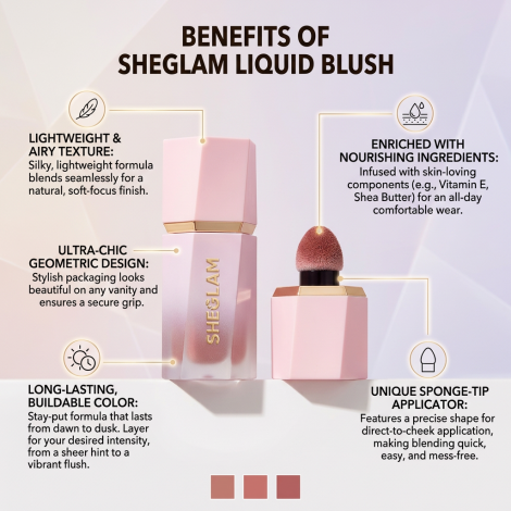 Sheglam Color Bloom Liquid Blush - Swipe Right (China)