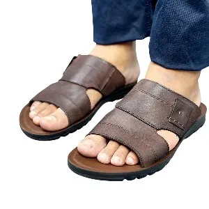 27017-coffee Premium High-Quality Men's sandal