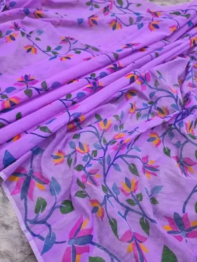 Women's Half Silk Screen Print Saree, 12 Haath, 3 Colours