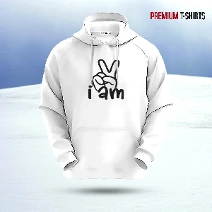 "I am winn" Islamic Hoodie (White)